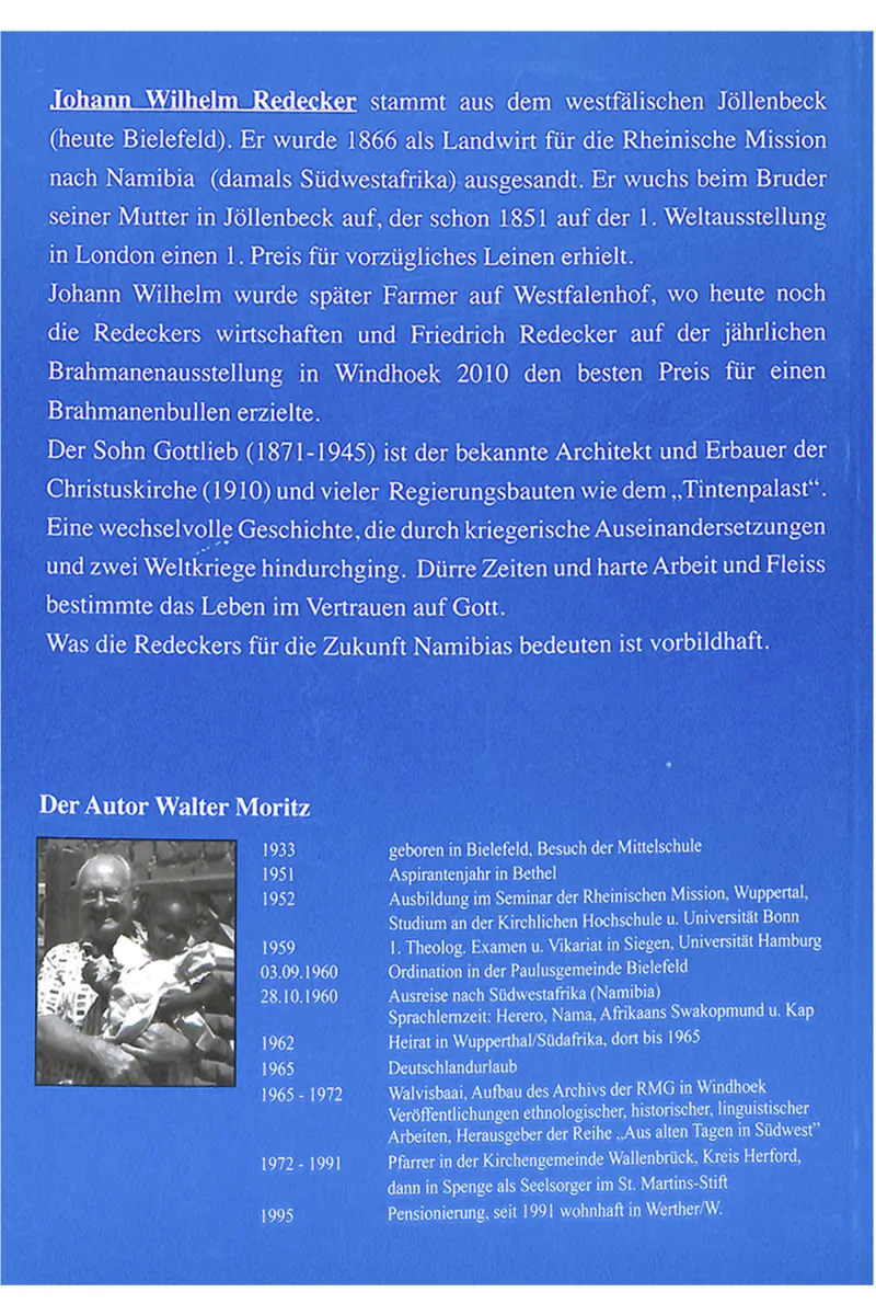 Aus alten Tagen in Südwest Heft 20: Vier Generationen Redecker in Namibia seit 1866 Back