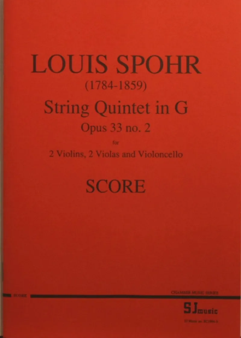 Spohr quintet op33 - 2 score - cover