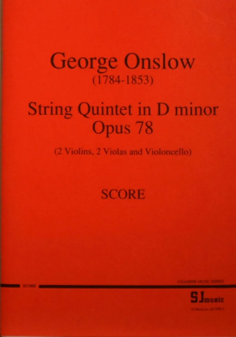 Onslow quintet op78 score  - cover