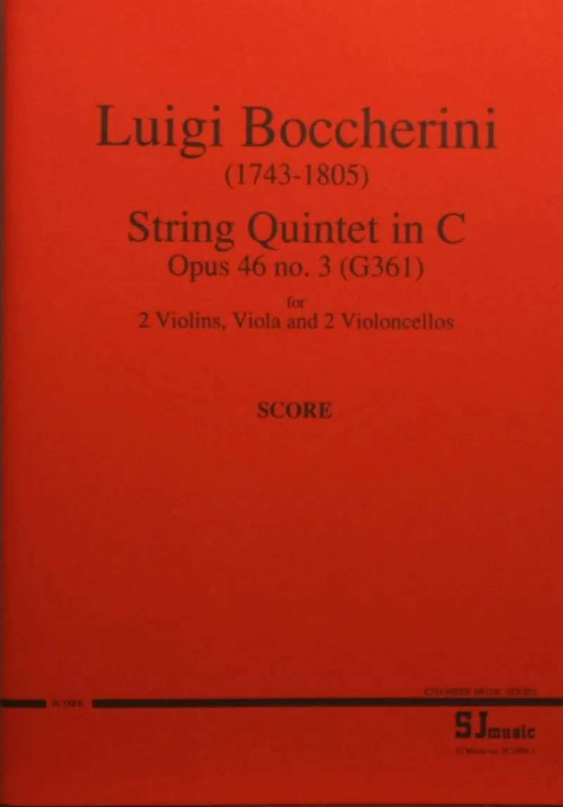 Boccherini quintet score  - cover