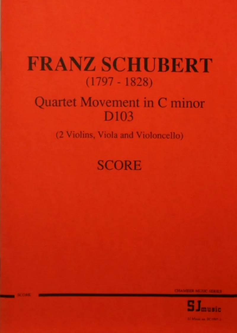 Schubert quartet score - cover