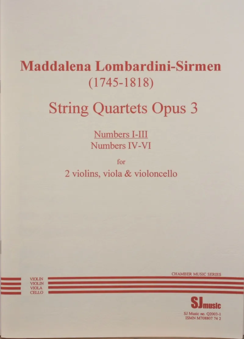 Lombardini quartets 1-3 cover