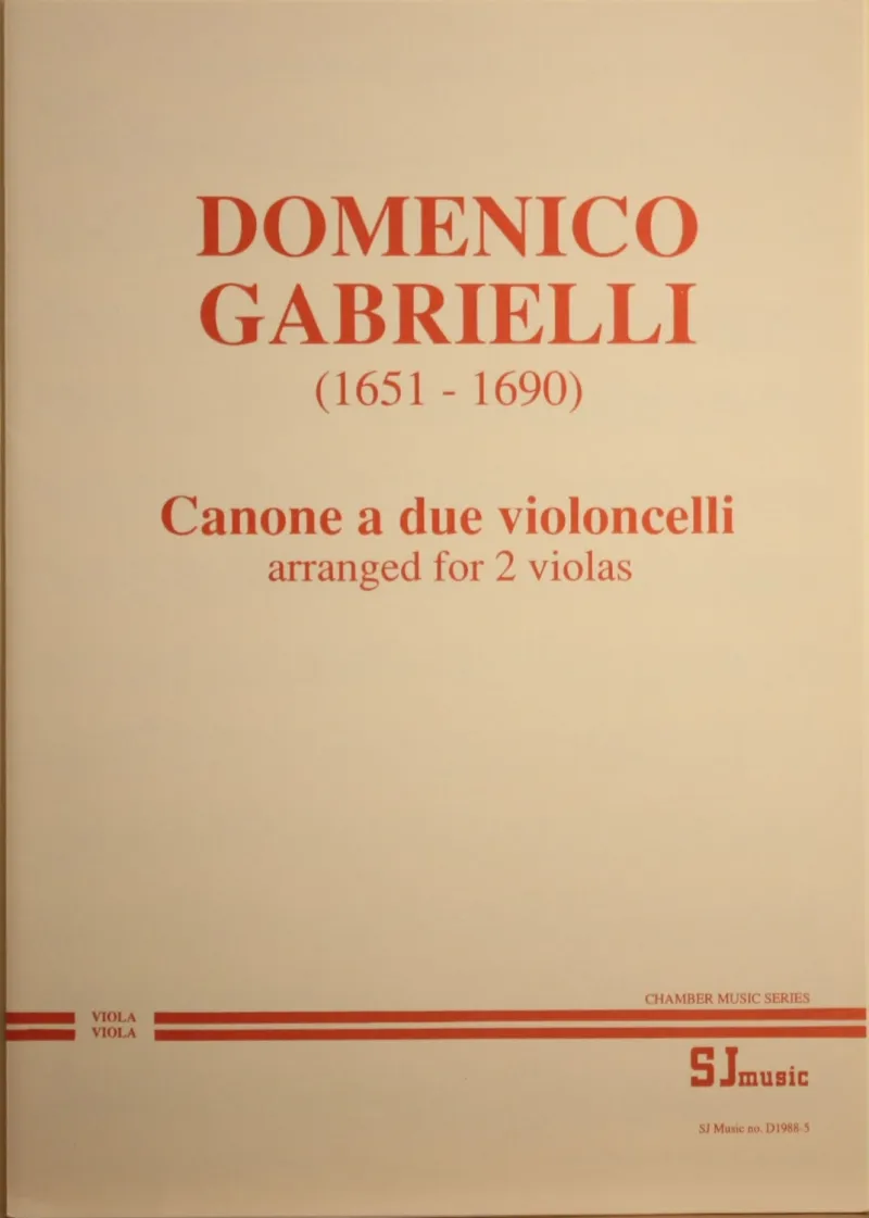 Gabrielli Canon (violas) cover