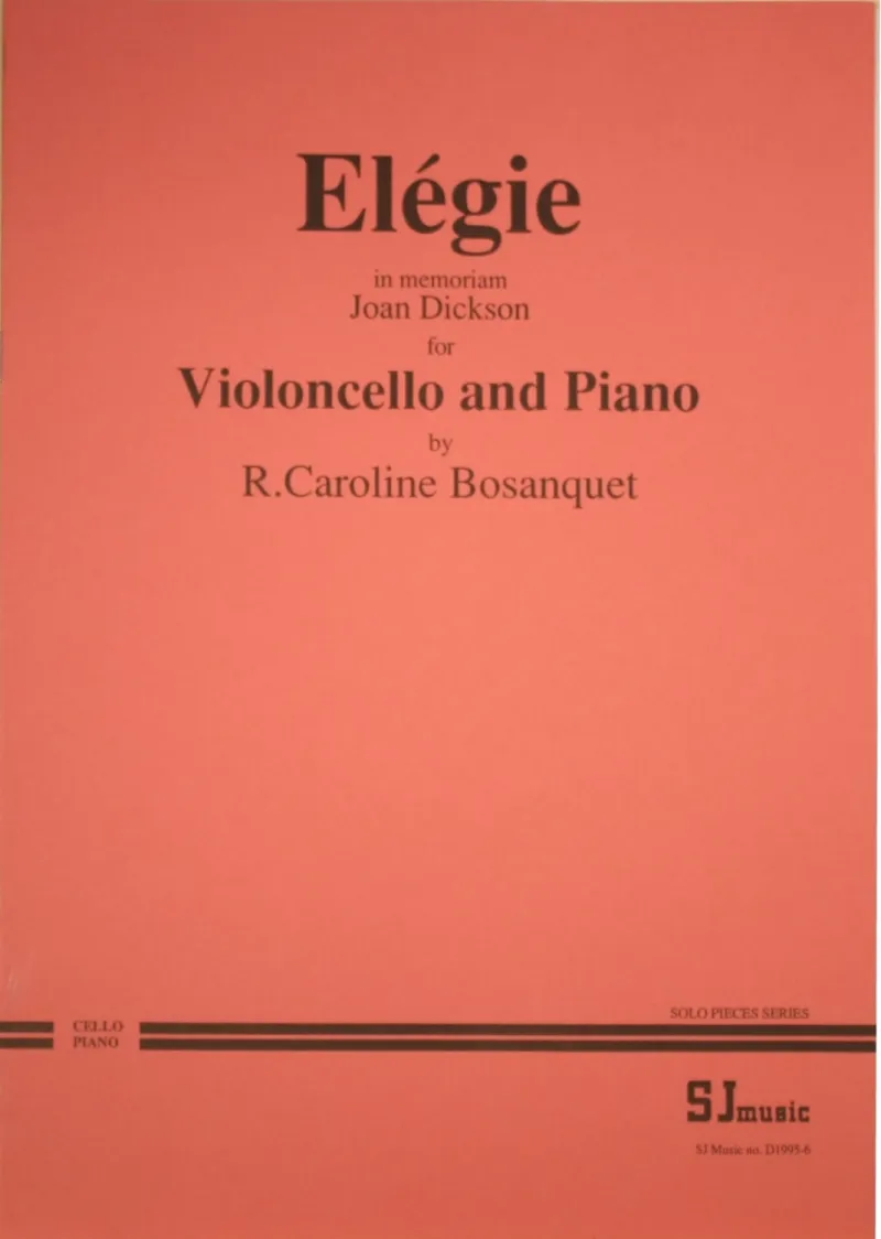 Bosanquet Elegie - cover