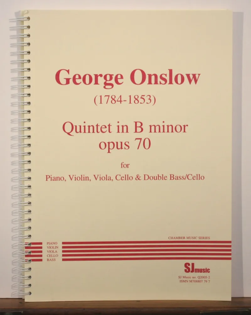Onslow piano quintet - spiral bound