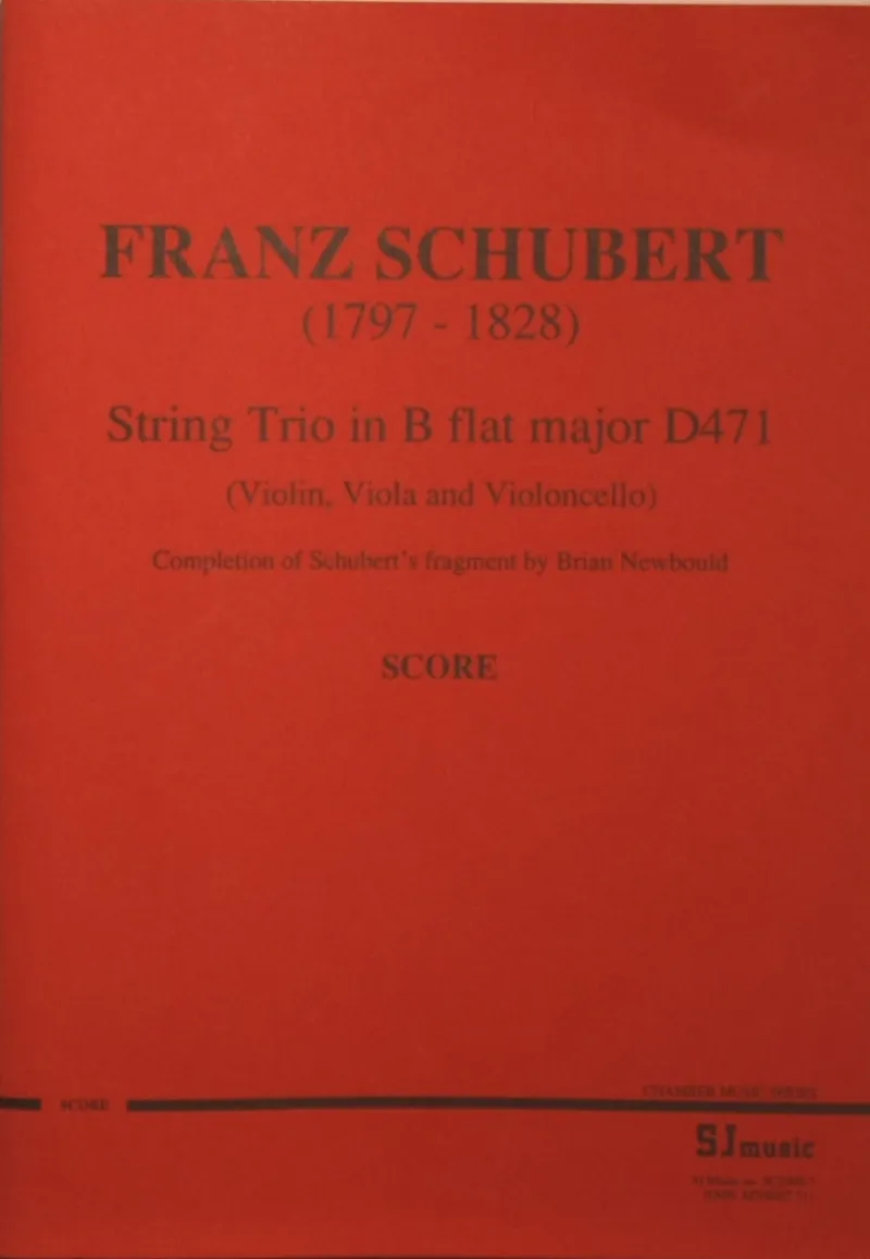 Schubert trio score -cover