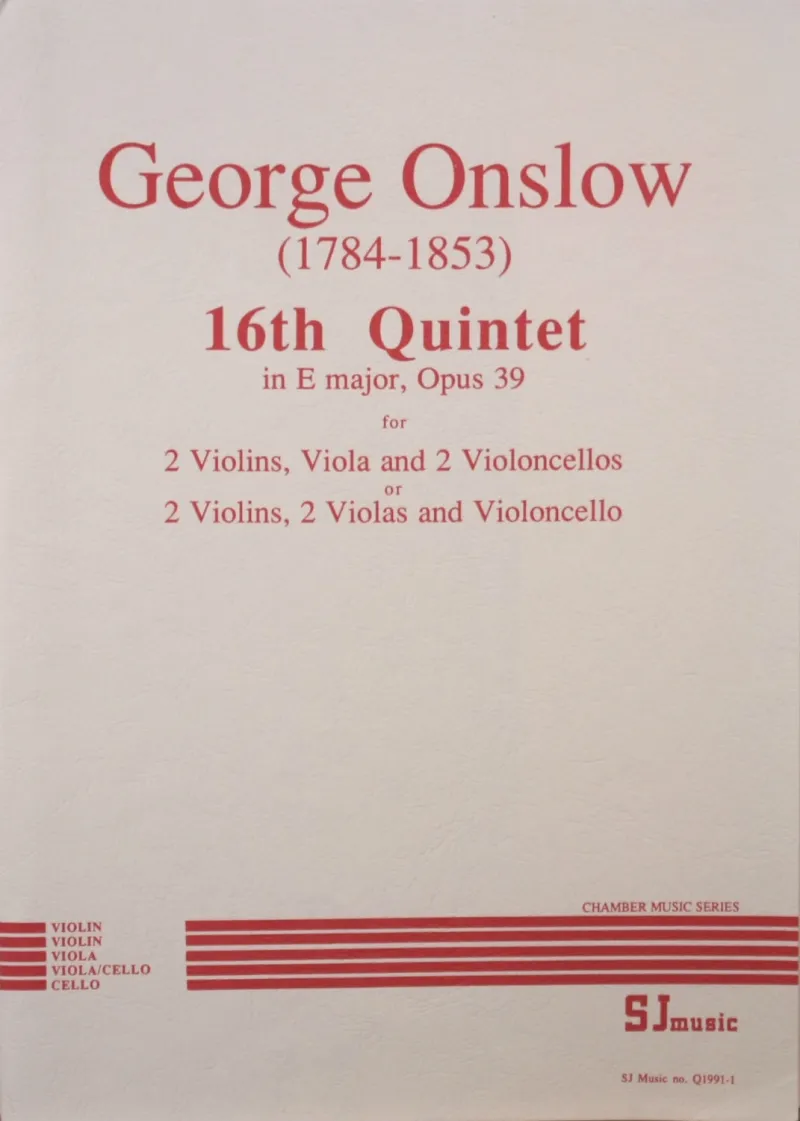 Onslow quintet op39 -cover