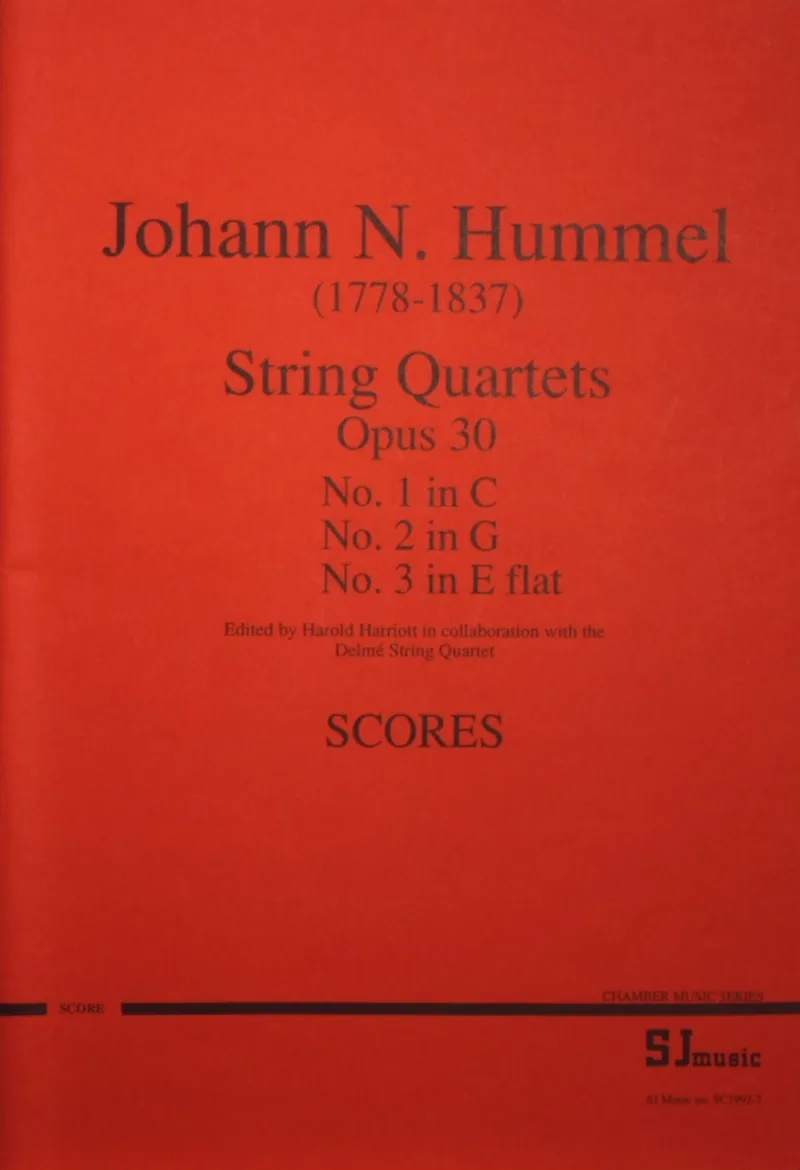 Hummel Op30 score - cover