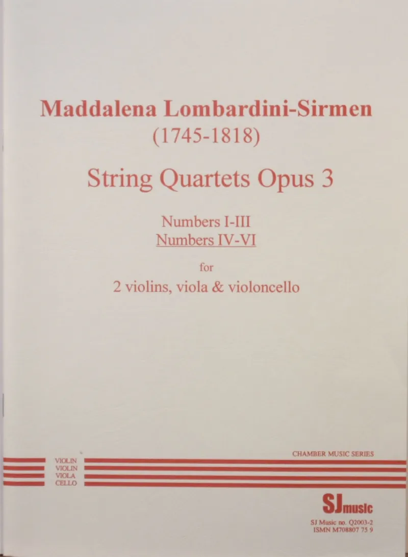 Lombardini quartets 4-6 cover