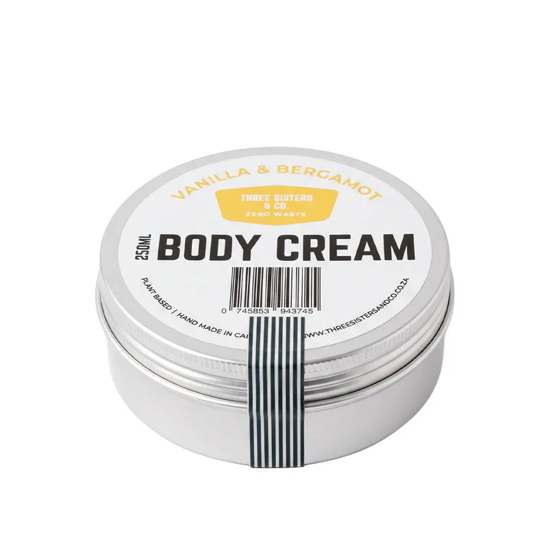 Three Sisters Co Body Cream Vanilla and Bergamot 250ml