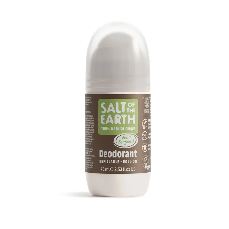 Salt of the Earth Natural Deodorant Oud & Bergamot 75ml ROLL-ON