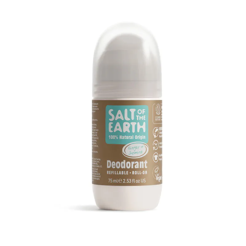 Salt of the Earth Natural Deodorant Ginger & Jasmine 75ml ROLL-ON