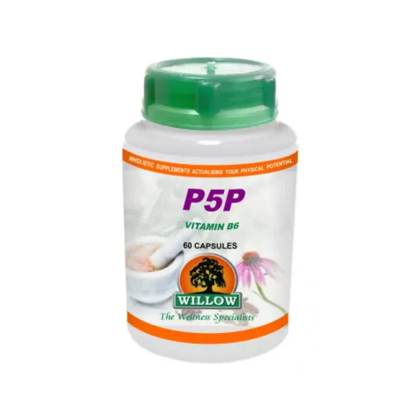 Willow P5P Vitamin B6 Pyridoxal 5 Phosphate 50mg 60 Capsules