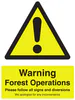 Sign - Warning Forest Operations