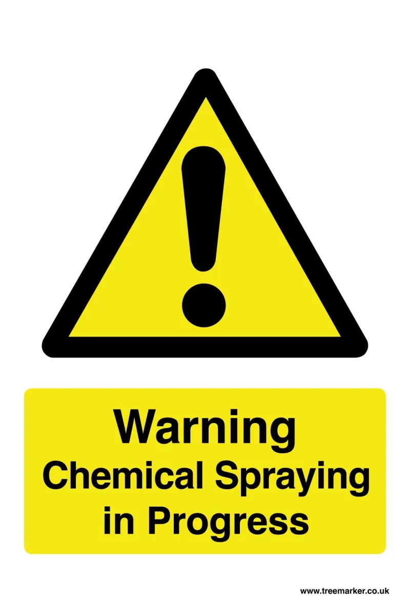 Warning Chemical Spraying in Progress
