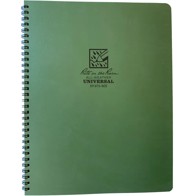 Rite in the Rain Waterproof Notebook Spiral Green 973-MX