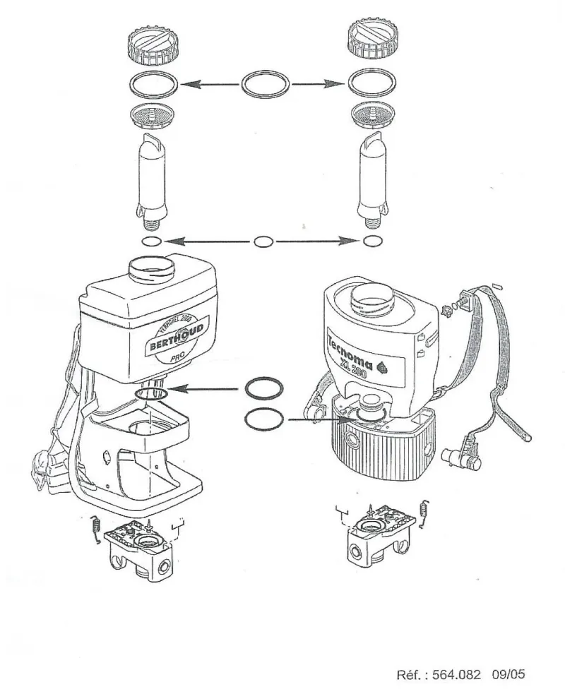Berthoud Vermorel Seal Kit 212308 Schematic