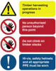 Sign - Forestry Operations Multi Warning
