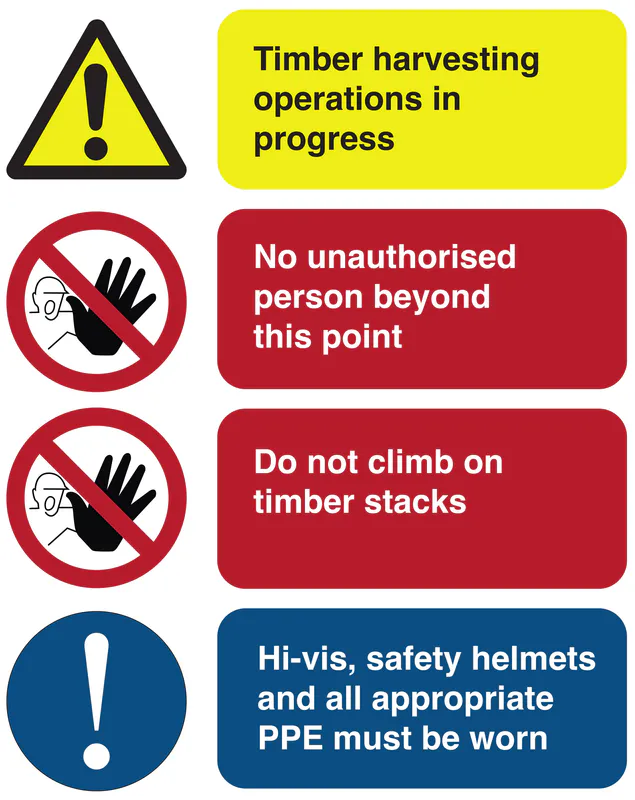 Sign - Forestry Operations Multi Warning