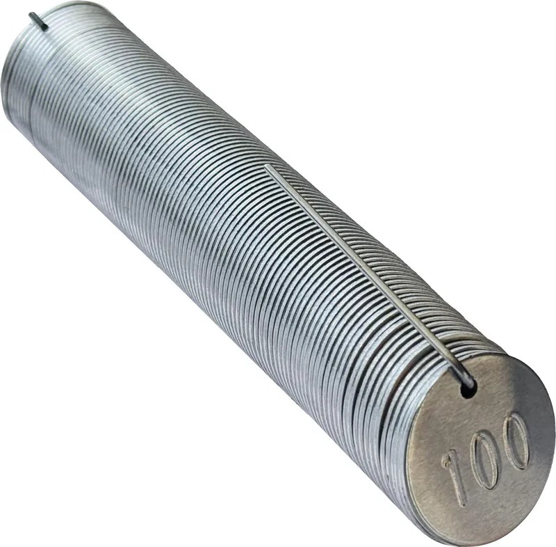 Round Extra-Thick Aluminium Tree Tags on a wire